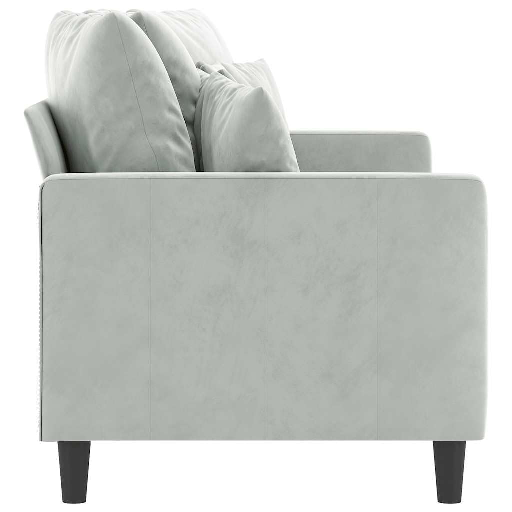 Light Gray Velvet 2-Seater Sofa R75272