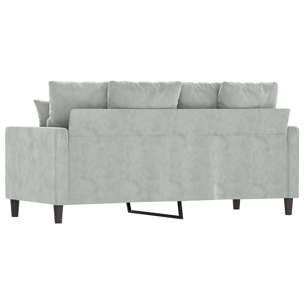 Light Gray Velvet 2-Seater Sofa R75272