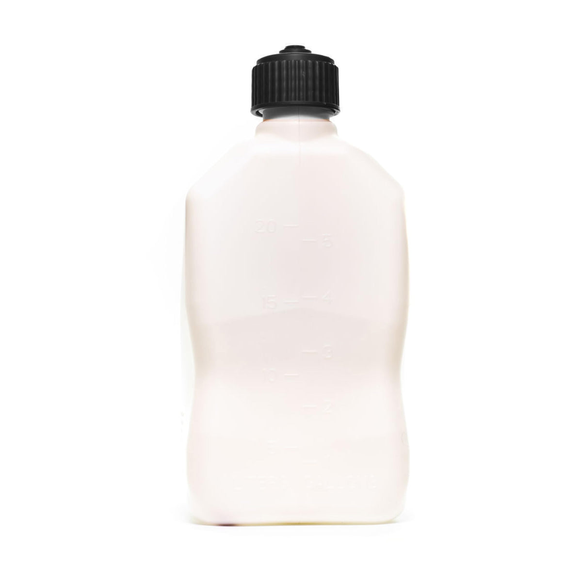 5.5 Gallon Square Motorsport Jug White with Filler Hose M645644