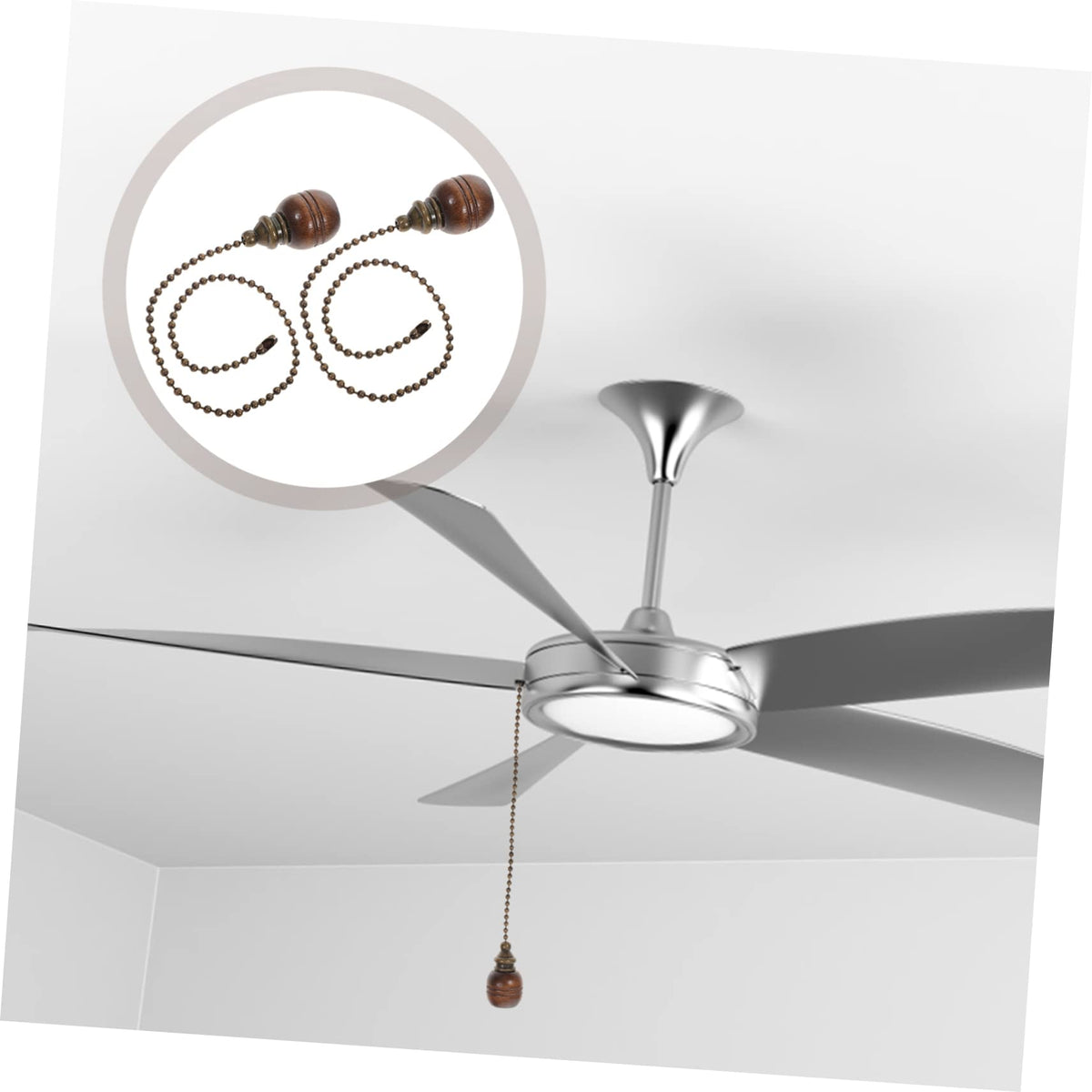 Wooden Ceiling Fan Pull Chain Set of 2 H658