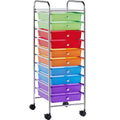 10 Drawer Rolling Storage Cart with Lockable Wheels U339