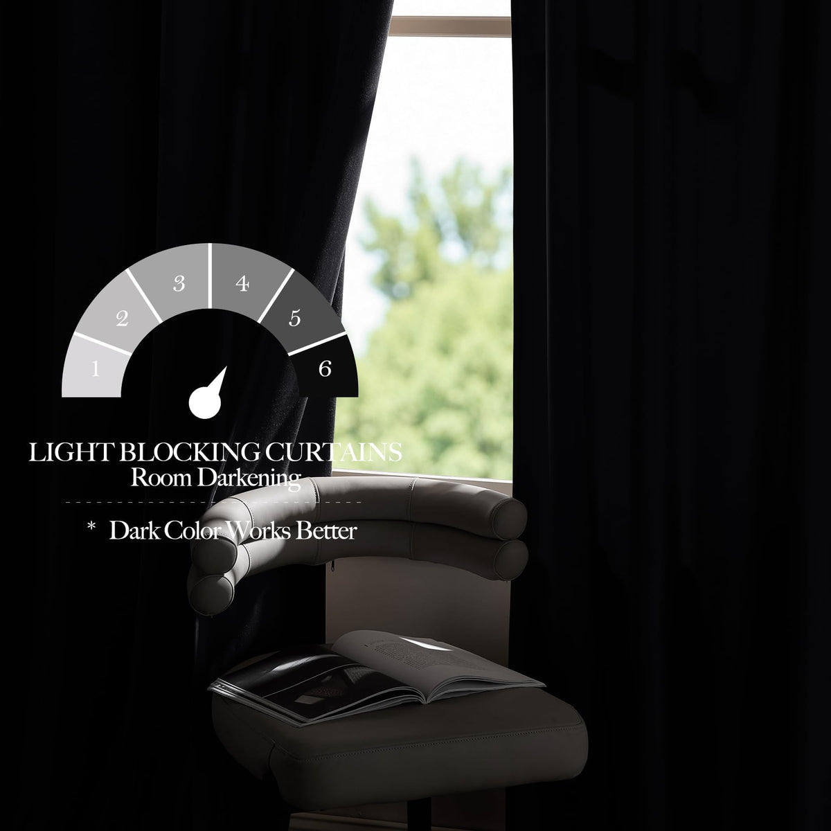 Black Out Velvet Curtains 108 inches Long A154