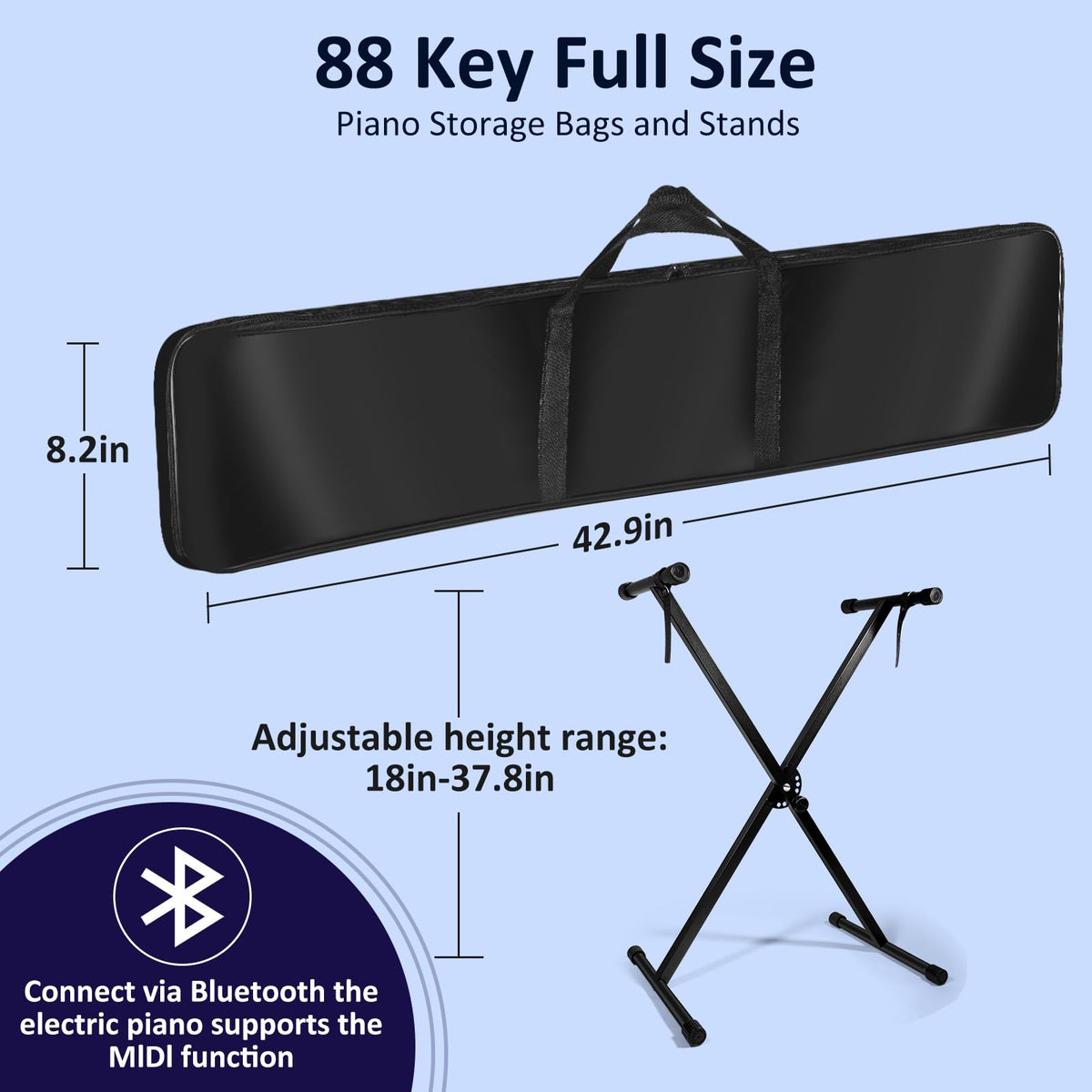 88 Key Semi Weighted Digital Piano with Sustain Pedal A7126