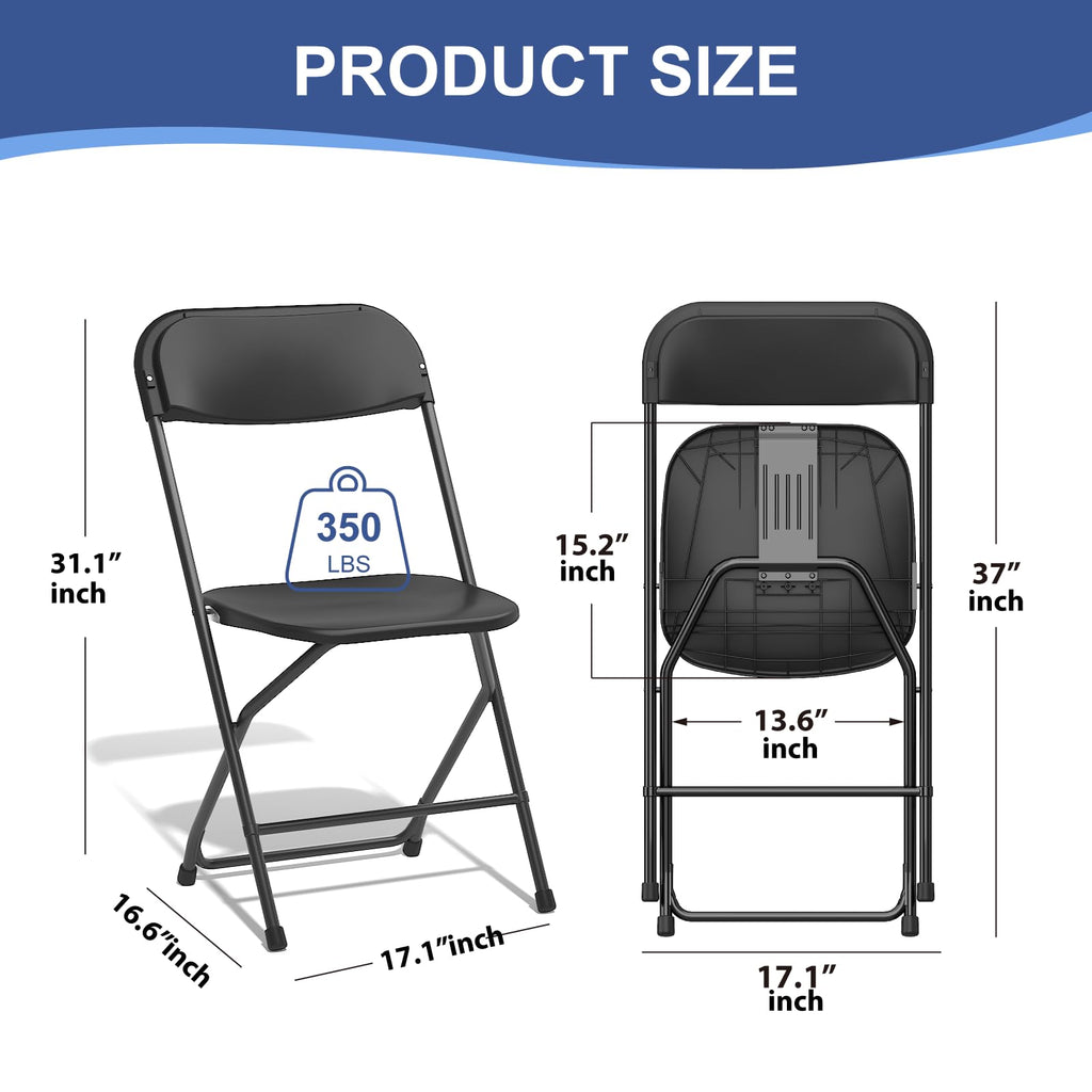 Black Folding Chairs 10 Pack F758760