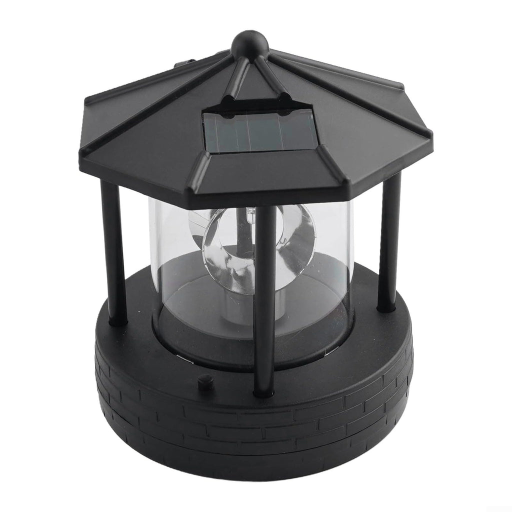 Black Solar Lighthouse Lawn Light A268