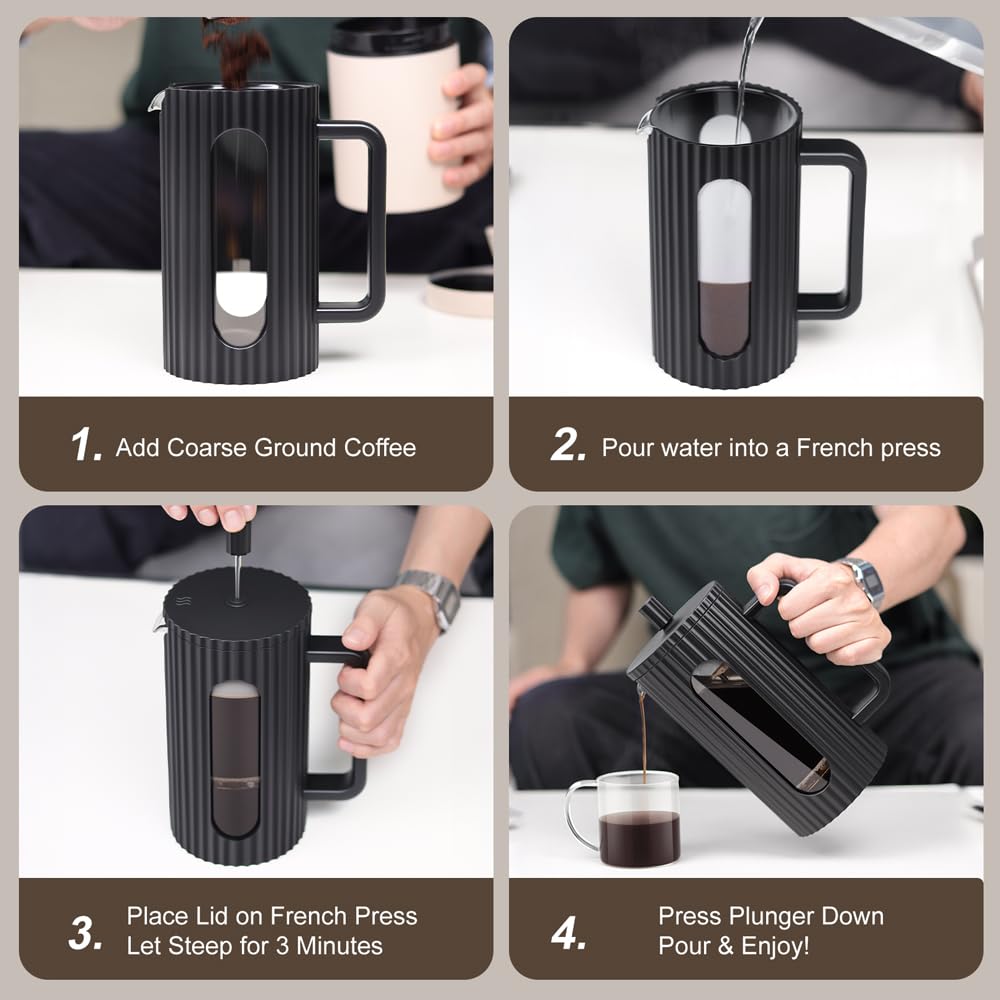 12 oz Heat Resistant Borosilicate Glass French Press M664019