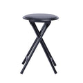18-Inch Folding Stool with Padded Seat, Black (1 Pack) Z365