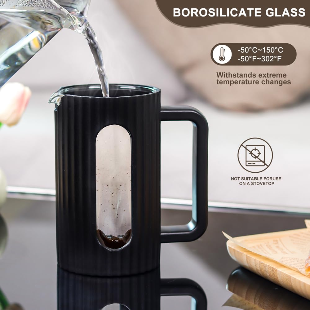 12 oz Heat Resistant Borosilicate Glass French Press M664019