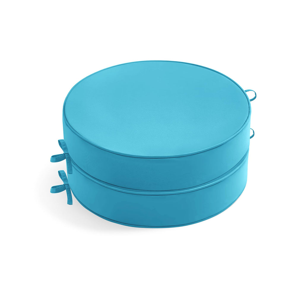 15" Round Waterproof Fade Resistant Chair Cushions Set of 2 V27545