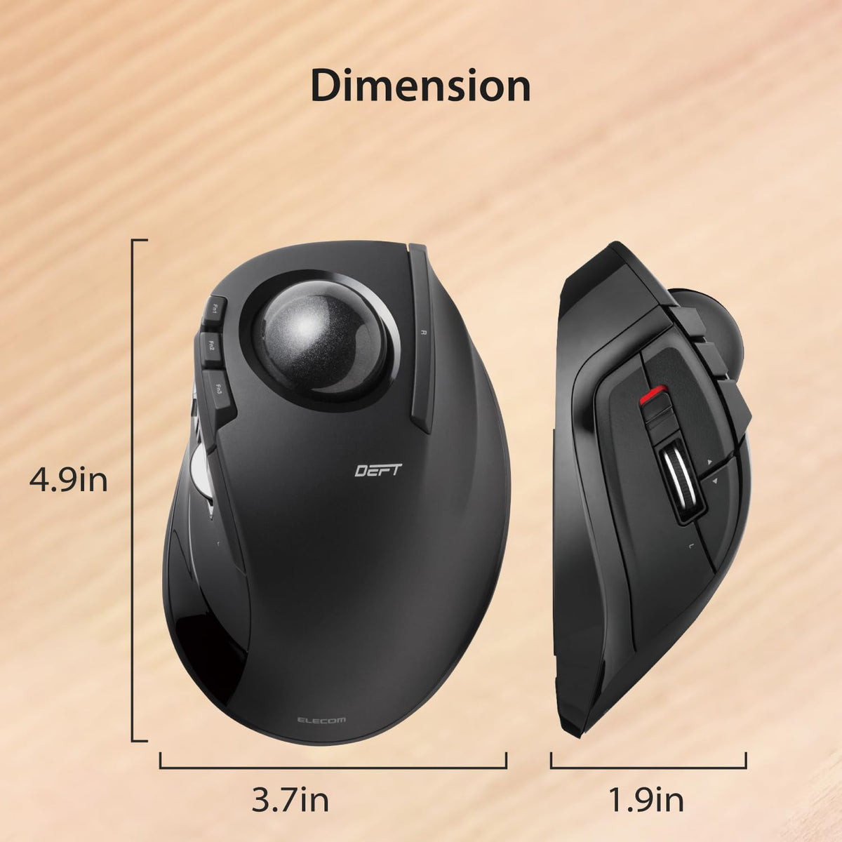 Wireless Ergonomic Trackball Mouse Z649502