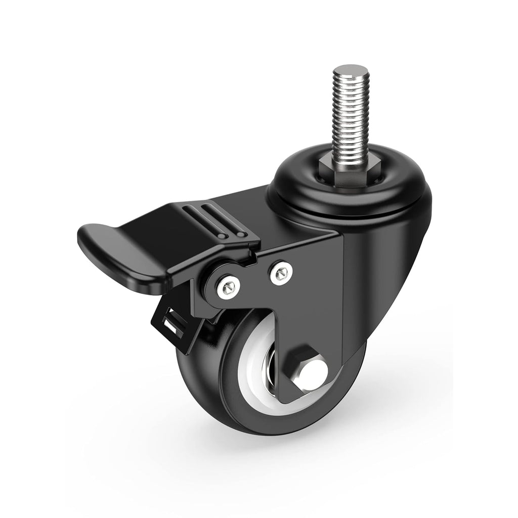 2 inch Total Locking Stem Caster Wheels Set of 4 Black U90012