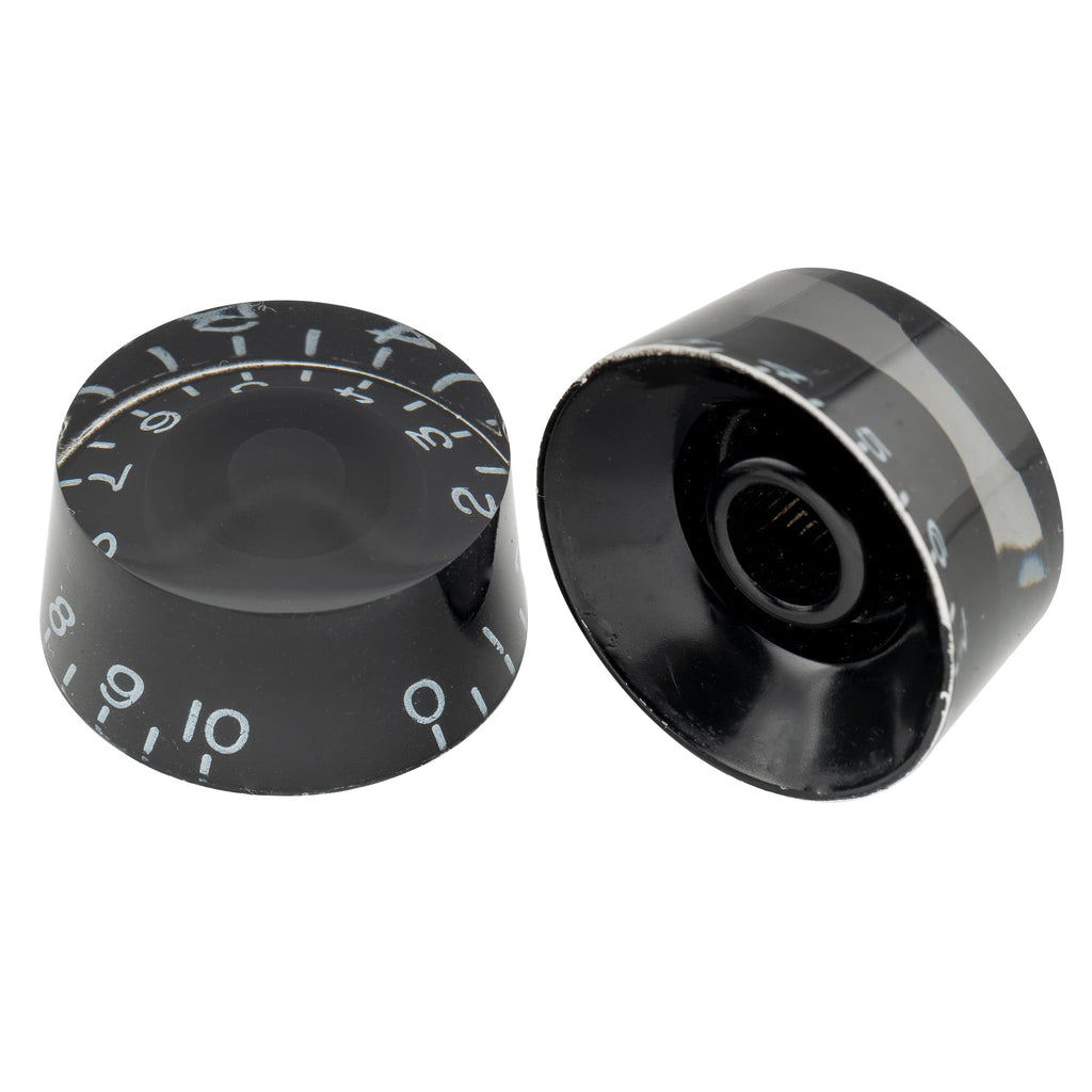 Black 4Pcs Guitar Knobs U5609