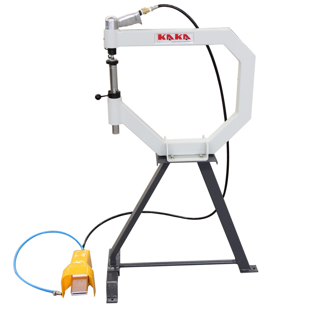 19.6" Throat Pneumatic Planishing Hammer with Steel Frame Stand & Foot Pedal A113