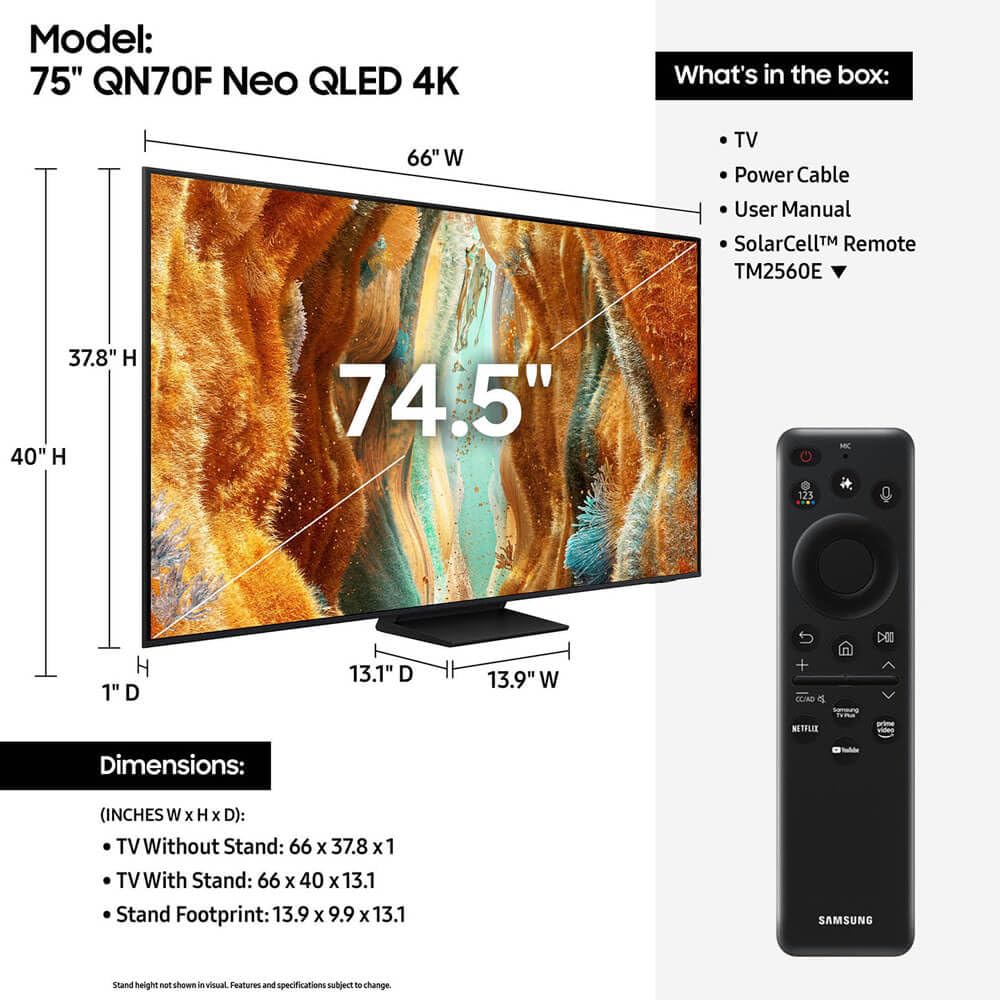 75 inch 4K Mini LED Smart TV O7503
