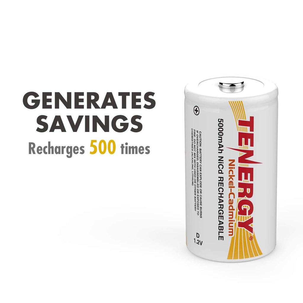 Rechargeable NiCd D Batteries and LCD Smart Charger Y6258