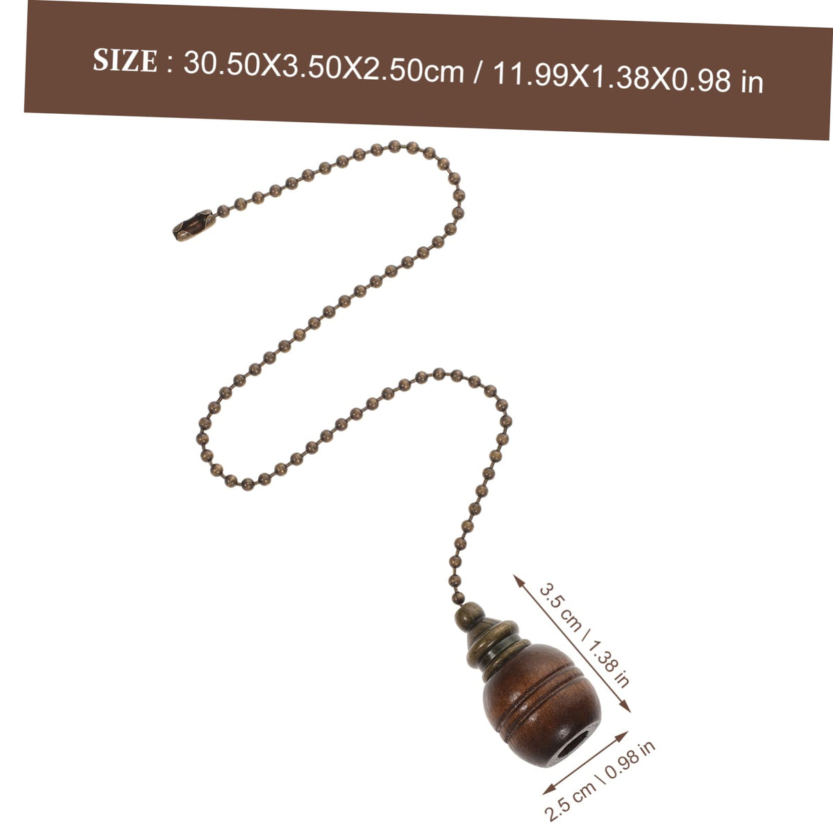 Wooden Ceiling Fan Pull Chain Set of 2 H658