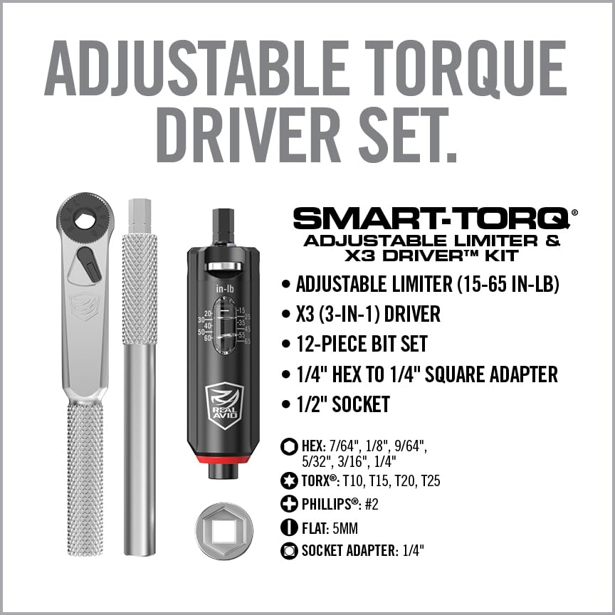 Adjustable Torque Driver Kit with 12 Bits A468256