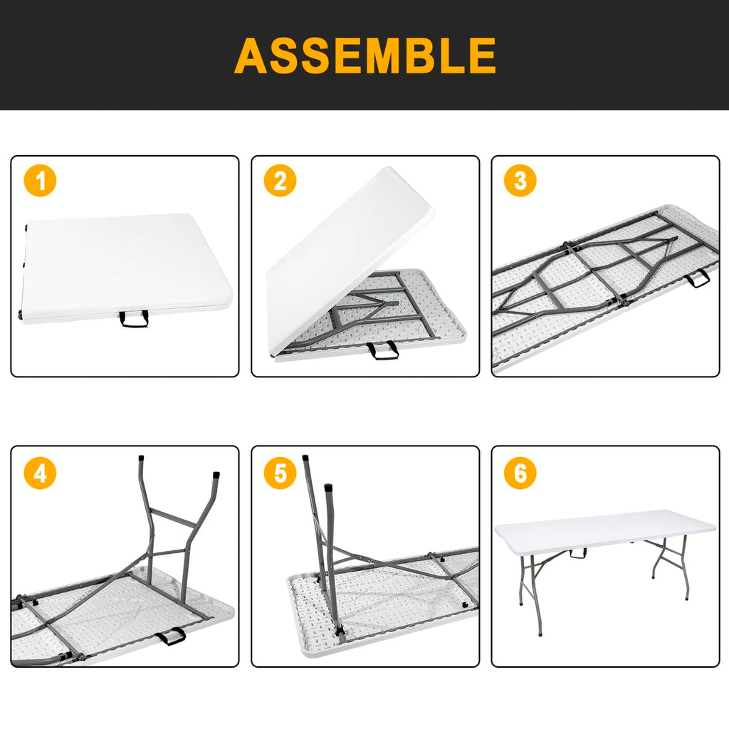 White Folding Table Y6036