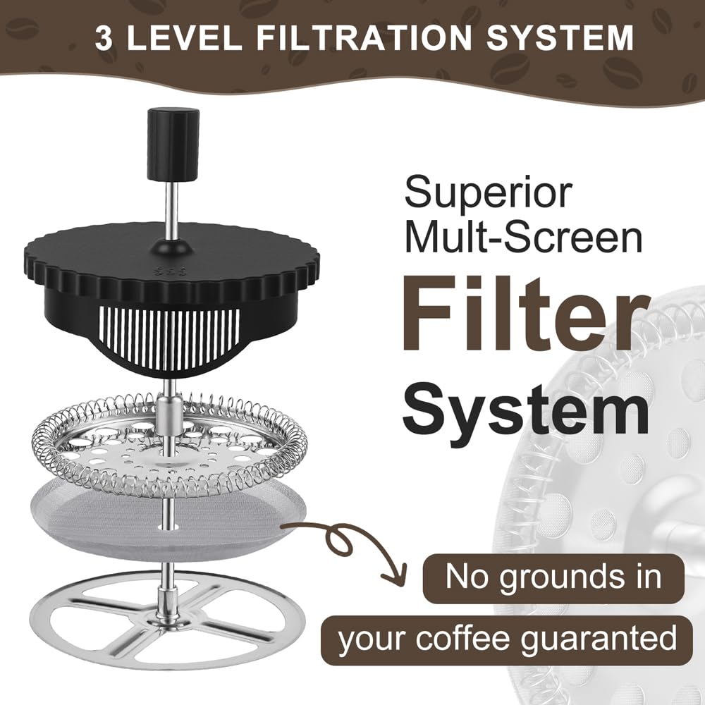 12 oz Heat Resistant Borosilicate Glass French Press M664019