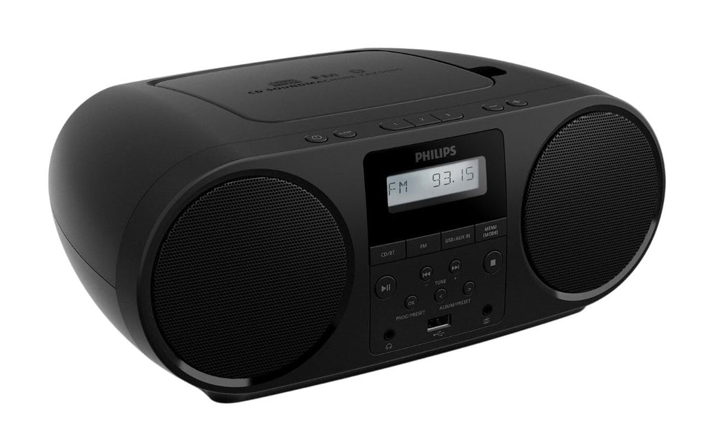 Portable CD Player Boombox with Bluetooth FM Radio USB Aux Input C7855