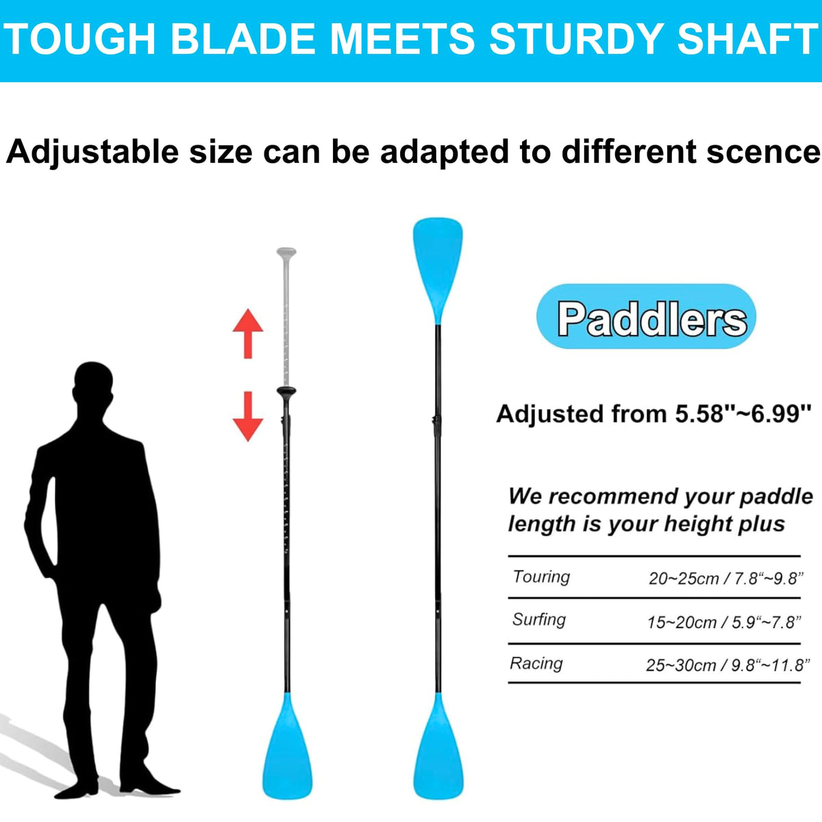 Adjustable 4-Piece Dual Blade Aluminum Paddle K78992