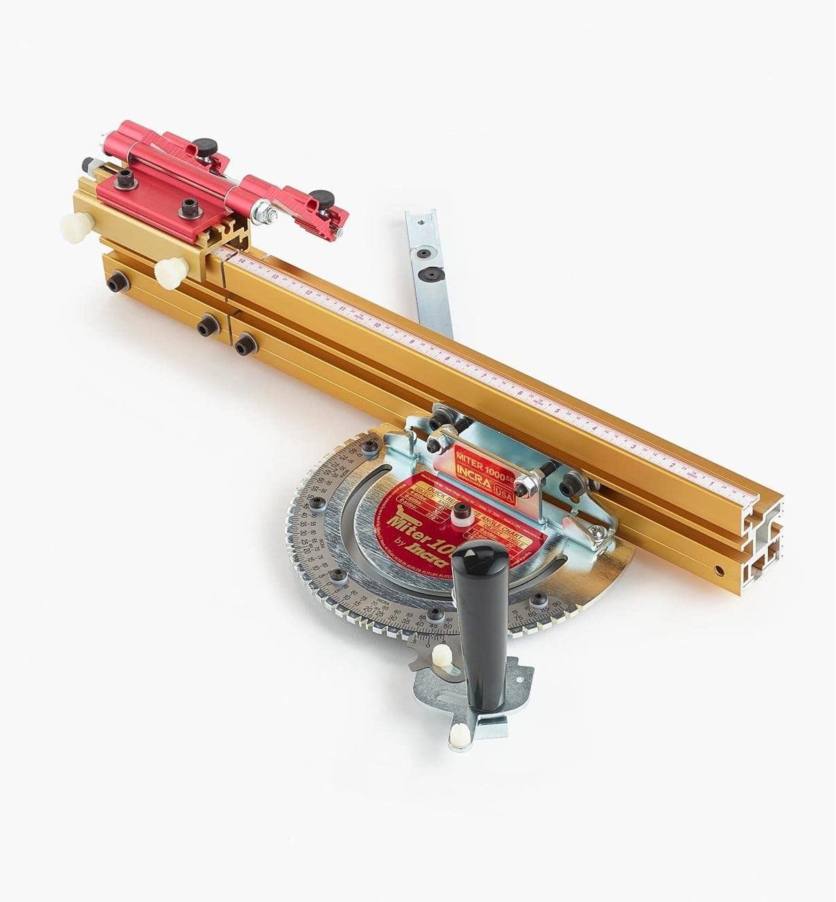 Miter Gauge with Telescoping Fence and Dual Flip Shop Stop R528