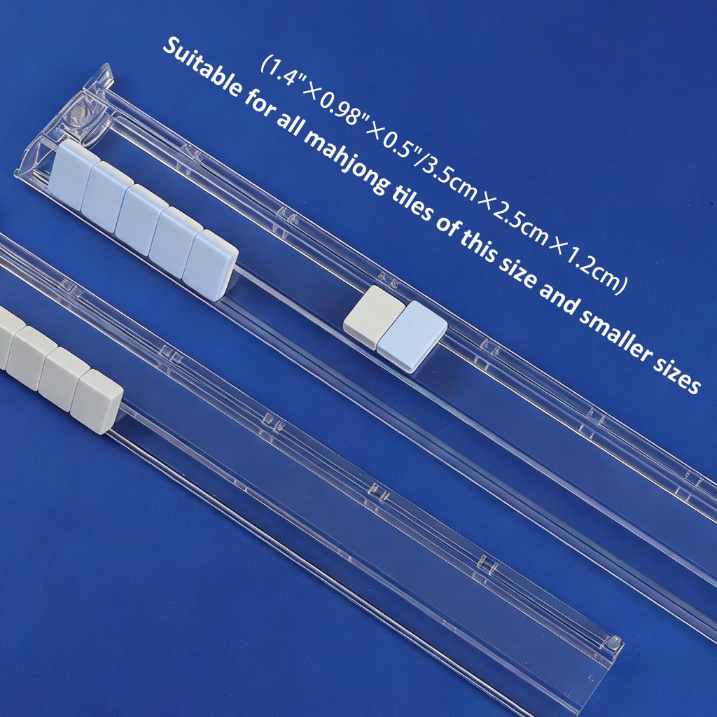 Clear Mahjong Racks with Pushers, 4 Piece Set Z8736