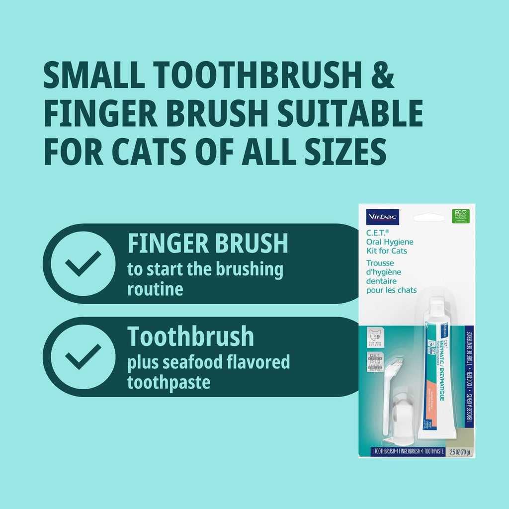 Seafood flavor Cat Toothpaste with Toothbrush O865658