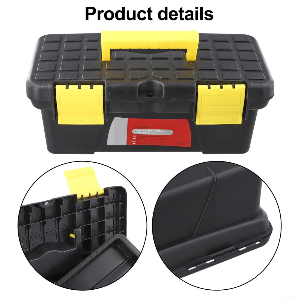 10-Inch Two-Layer Plastic Toolbox with Secure Latch H14318