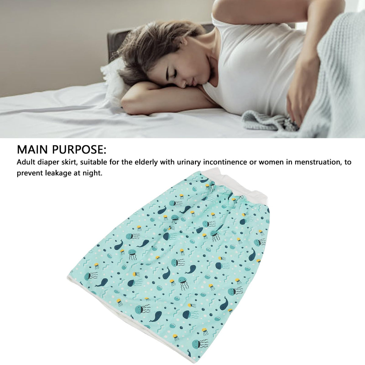 Washable Cotton Reusable Incontinence Bed Pad XL D53716