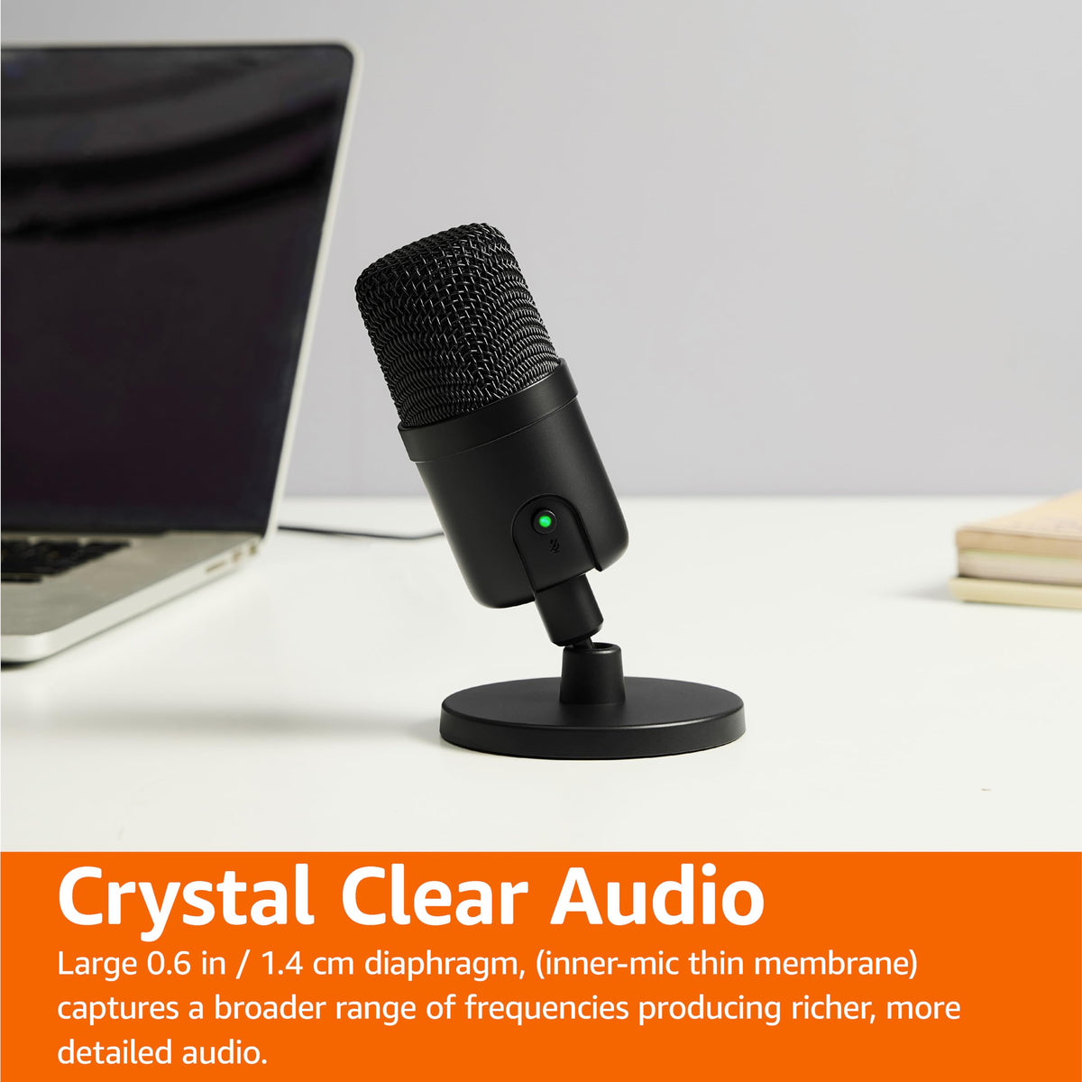 USB Condenser Microphone with Adjustable Stand, Black S869