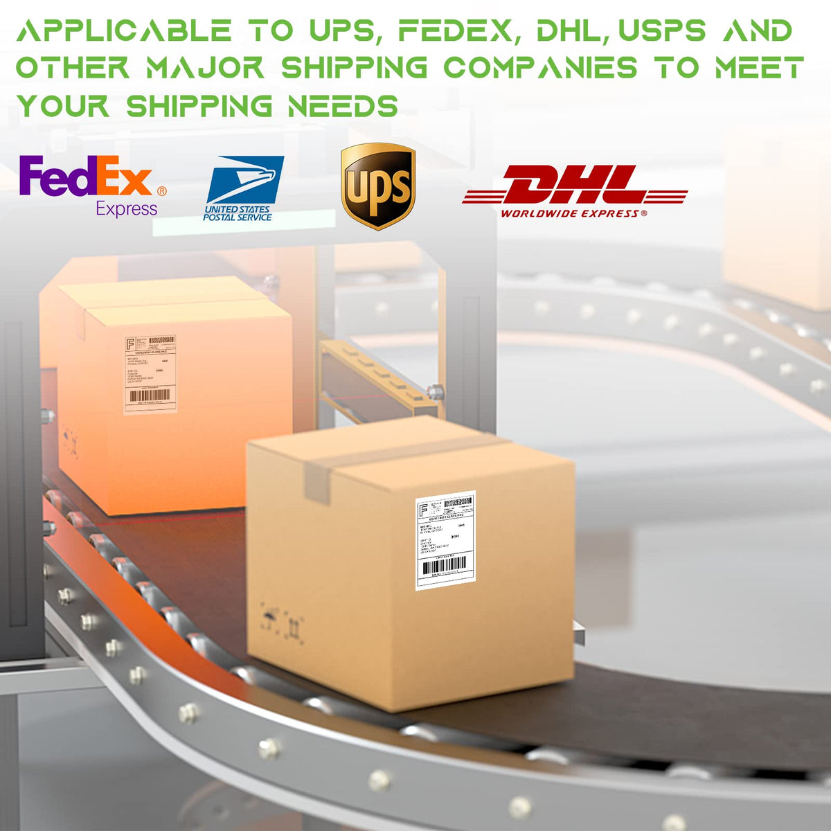 4x6 Direct Thermal Shipping Labels, 4 Rolls, 450 Labels/Roll E77564