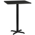 Black Laminate Table Top with Bar Height Table Base T33682