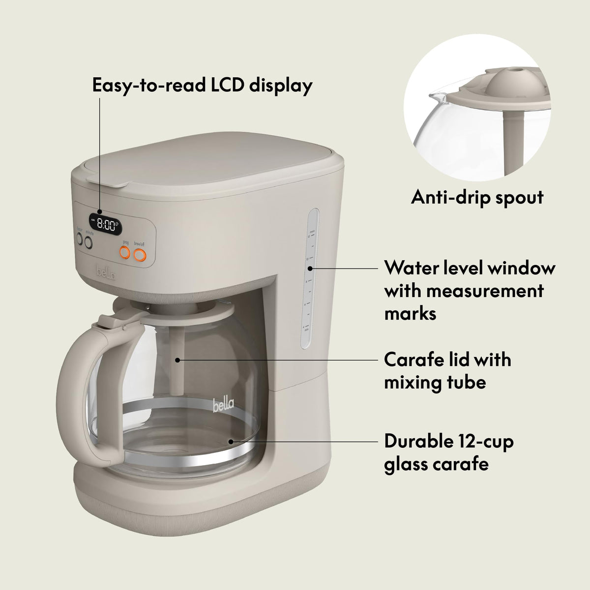 12-Cup Programmable Coffee Maker with Glass Carafe R54763
