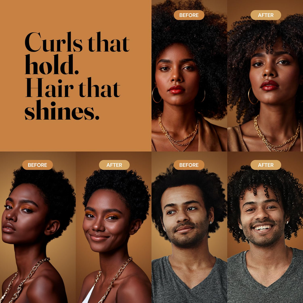Curly Hair Kit, 4 Steps, 4x34.5oz J688673
