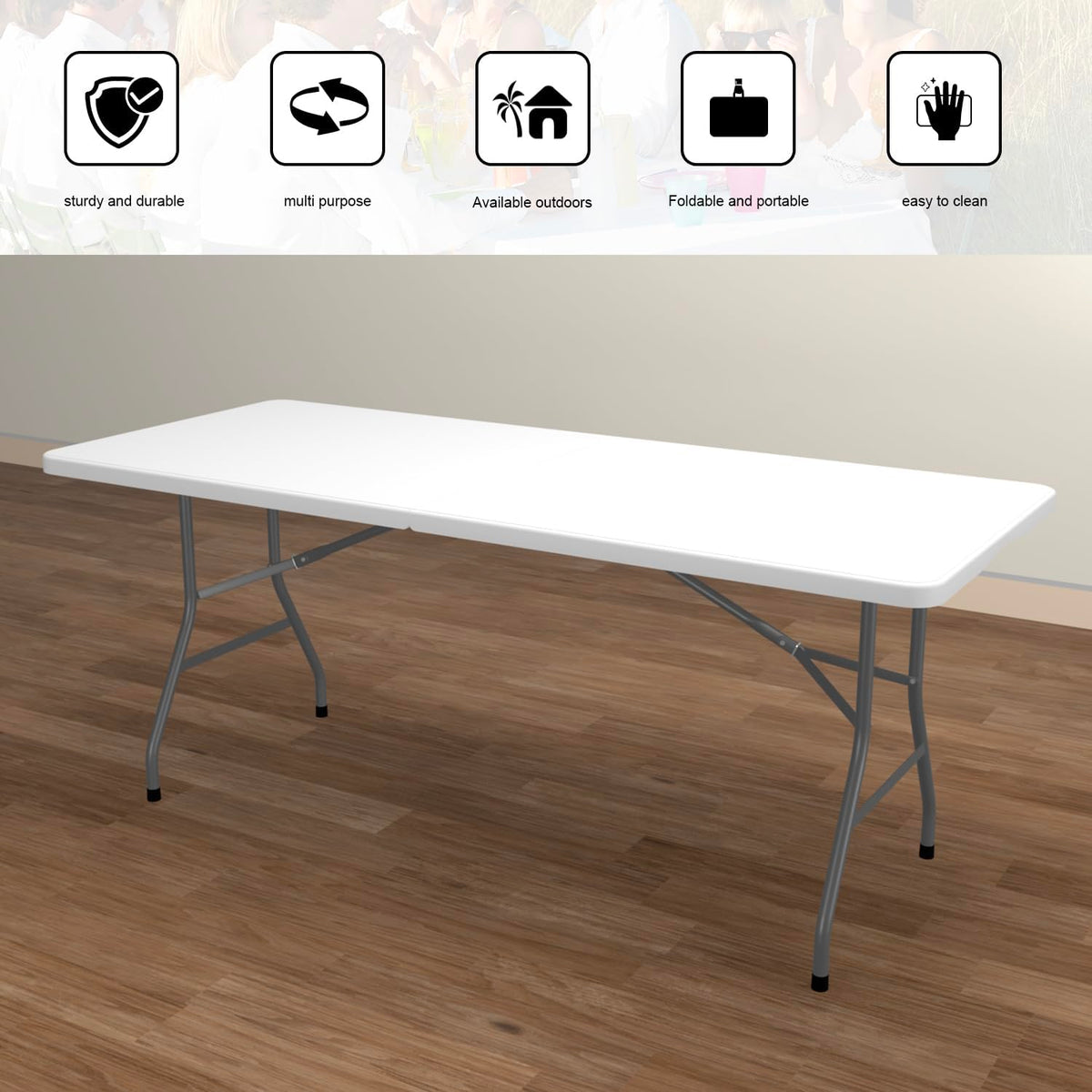 White Folding Table Y6036