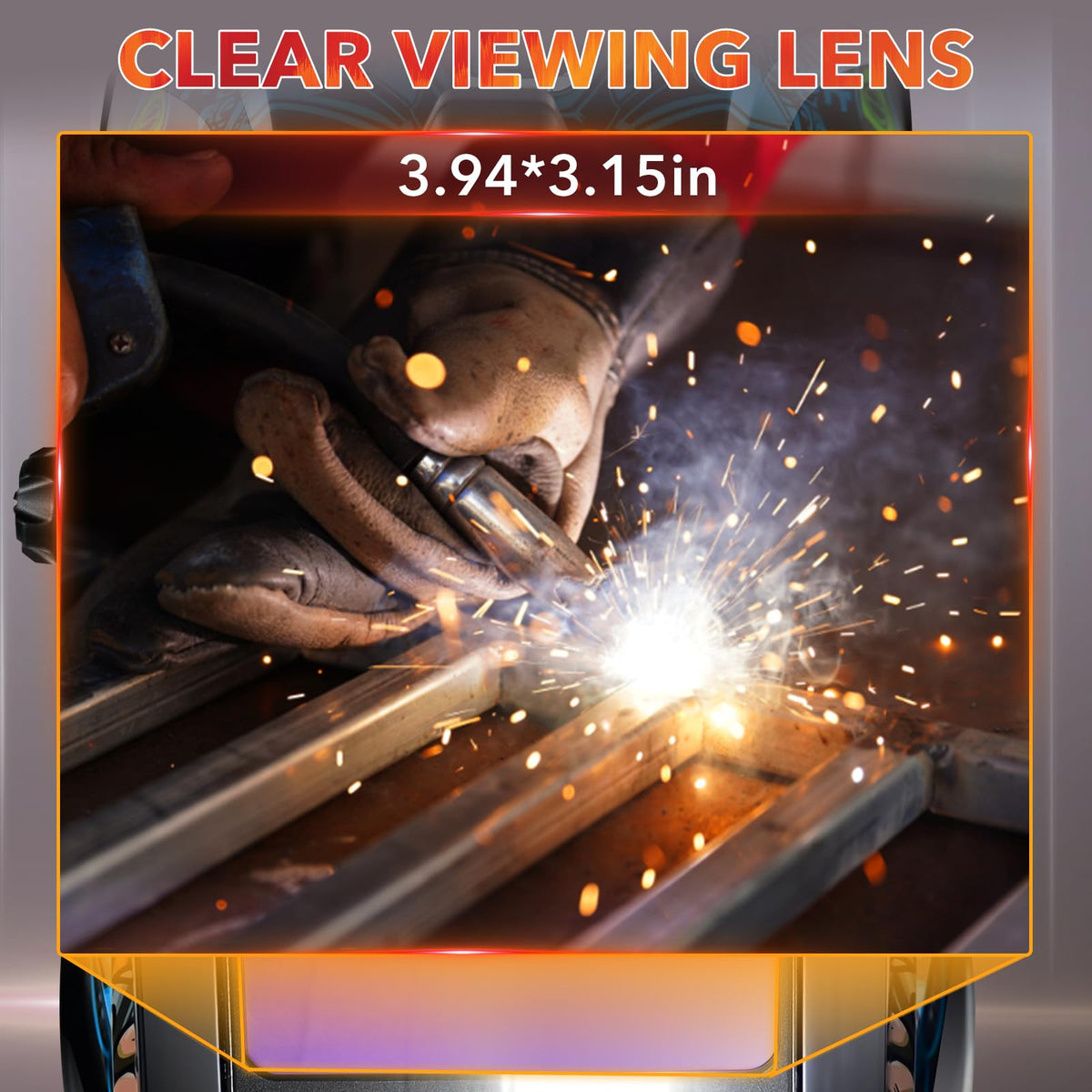 Auto Darkening Welding Helmet with Light F6177