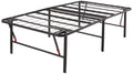 Foldable Metal Platform Bed Frame, 18 Inches High, Twin Size, Black B657