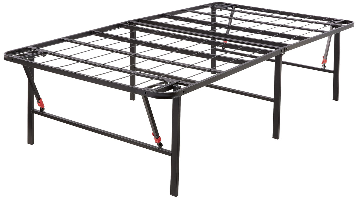 Foldable Metal Platform Bed Frame, 18 Inches High, Twin Size, Black B657