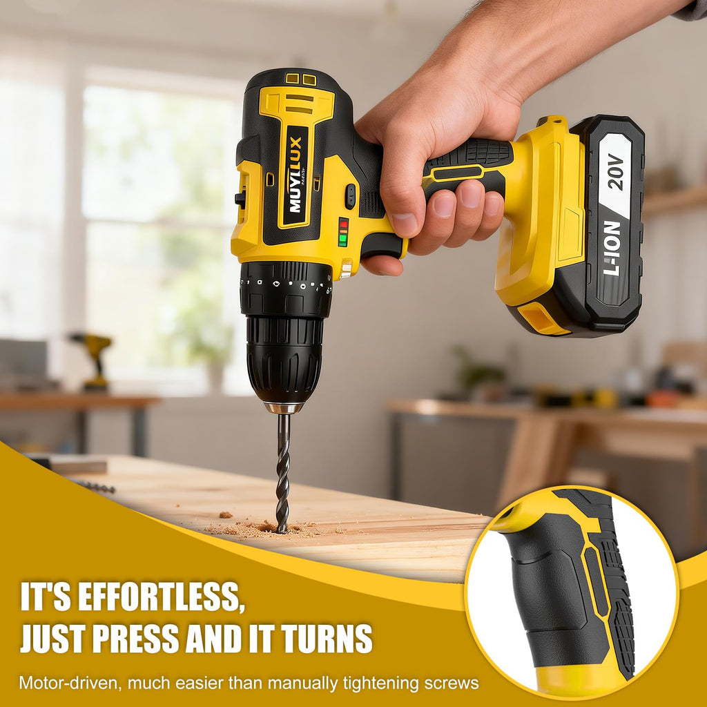 Cordless Drill Set 70PCS with Battery and Charger E83045