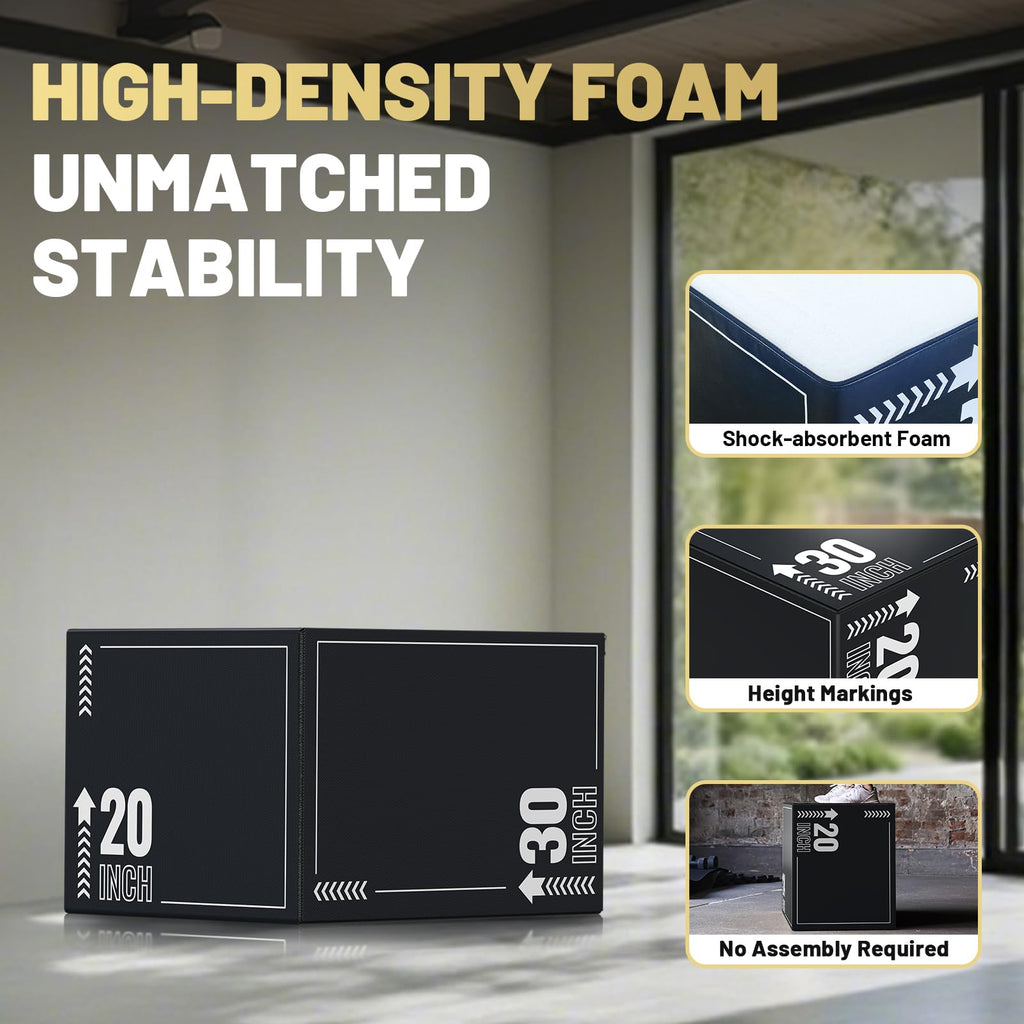 3-in-1 Plyometric Jump Box with Anti Slip Surface Y36585
