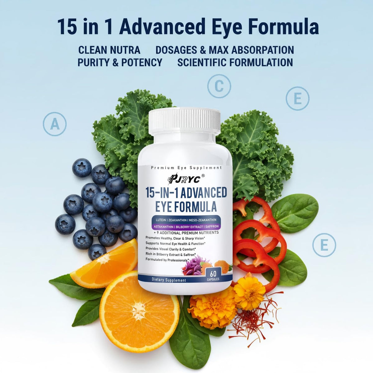15 in 1 Eye Formula with Lutein 120 Capsules C171