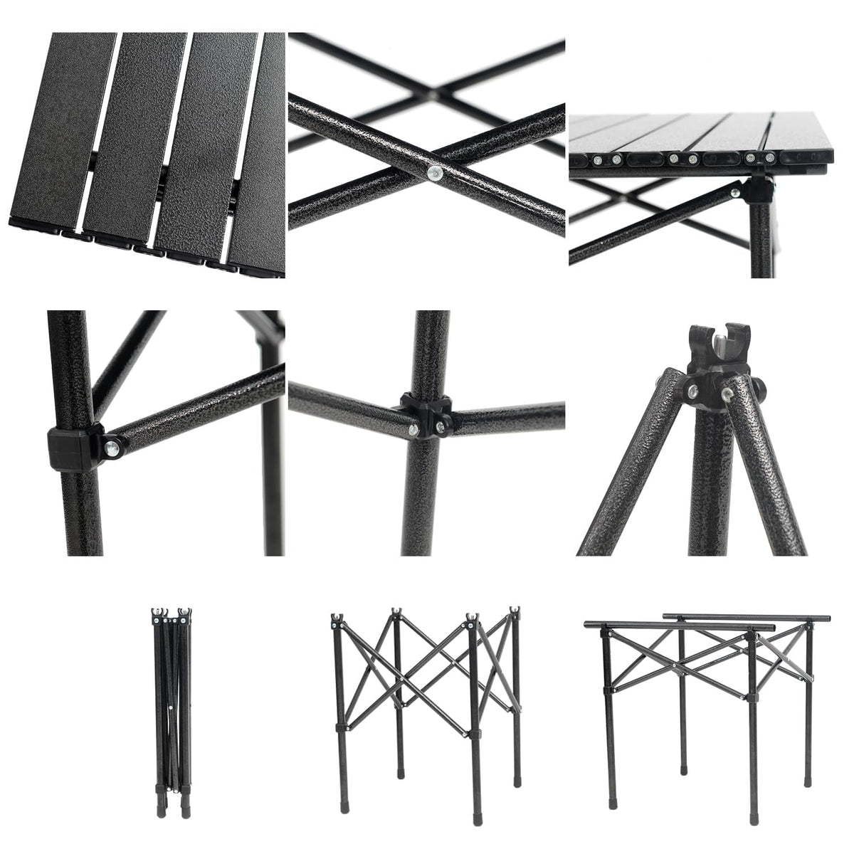 Portable Aluminum Folding Camping Table with Carry Bag W5893