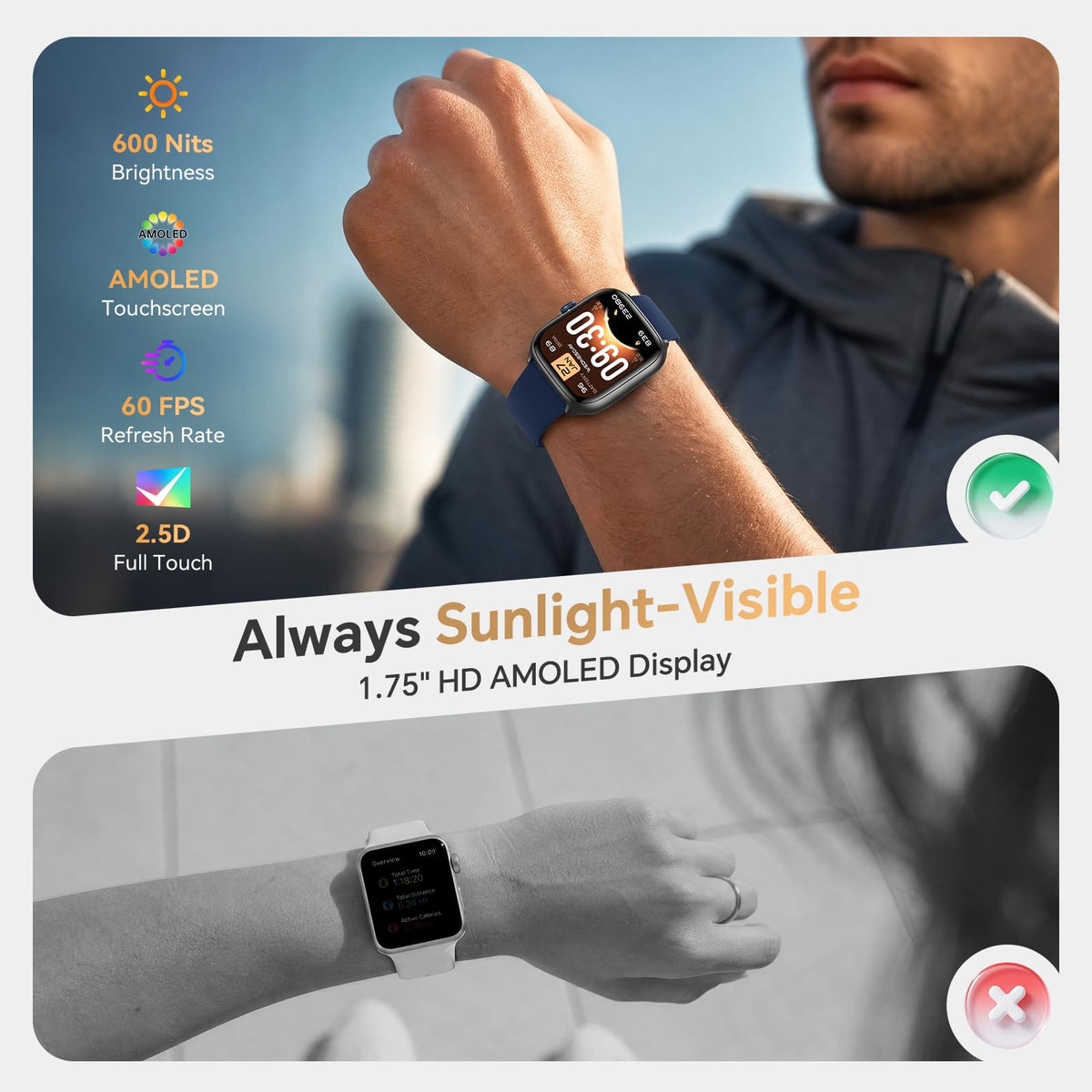 Smart Watch 40mm 3 Bands Deep Blue C9105