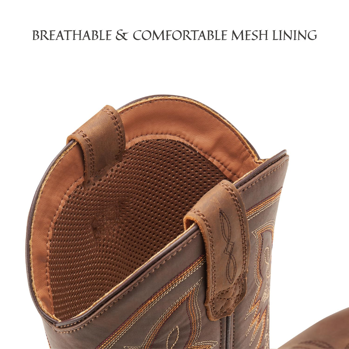 Western Cowboy Boots Square Toe with Embroidery P180