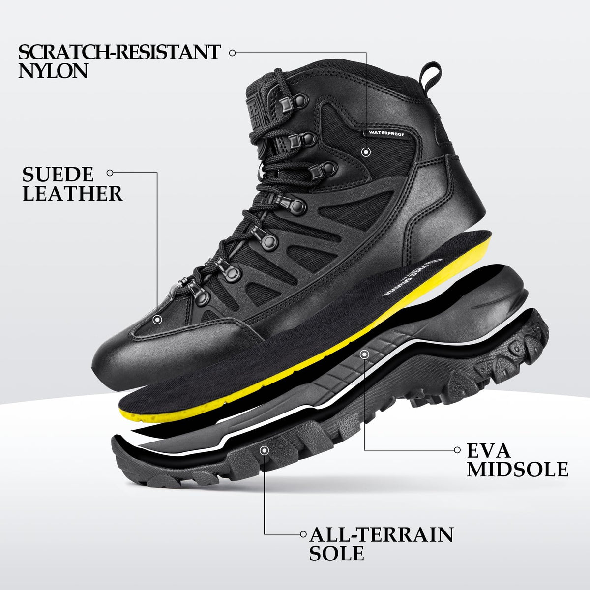 Waterproof Tactical Hiking Work Boots U1816