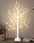 24 Inch Artificial Lighted Birch Tree with 144 LED Lights L398