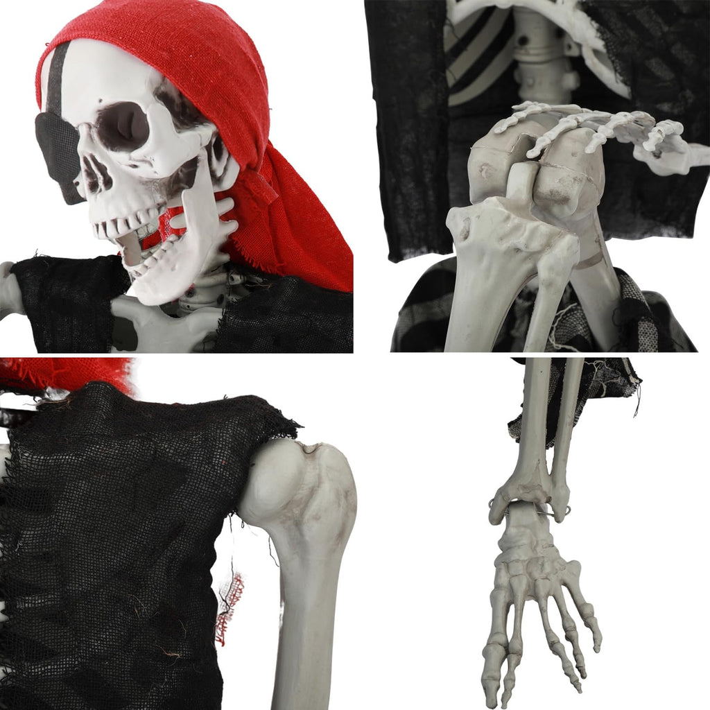 5.4Ft Posable Halloween Skeleton with Movable Joints H366
