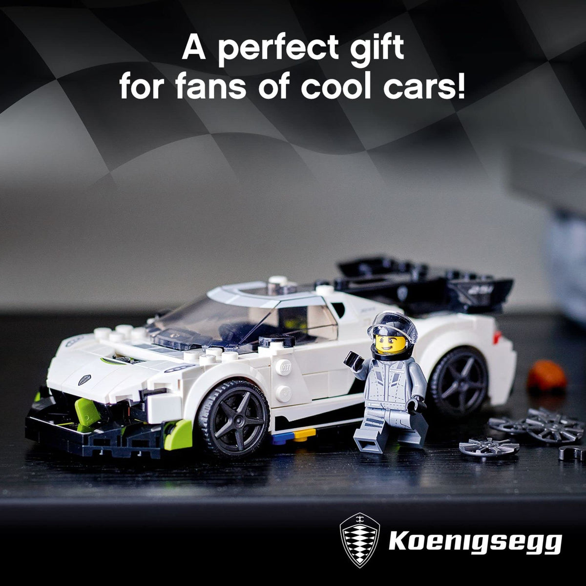 Racing Sports Car Toy with Driver Minifigure P39102
