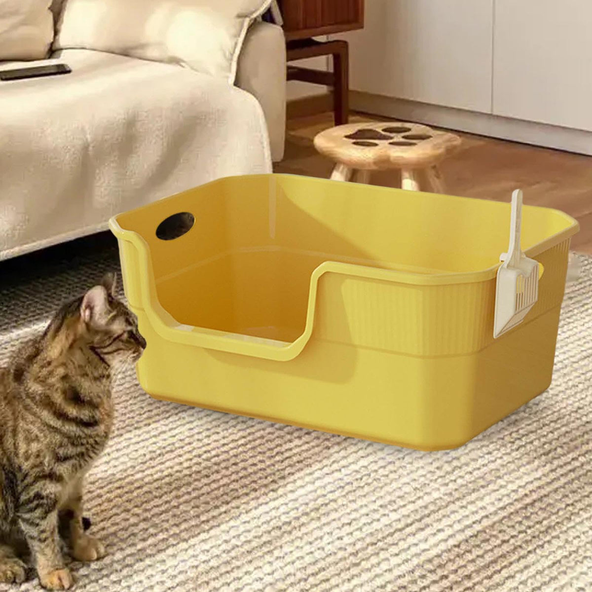 Open Top Cat Litter Tray with Frame PP X74341